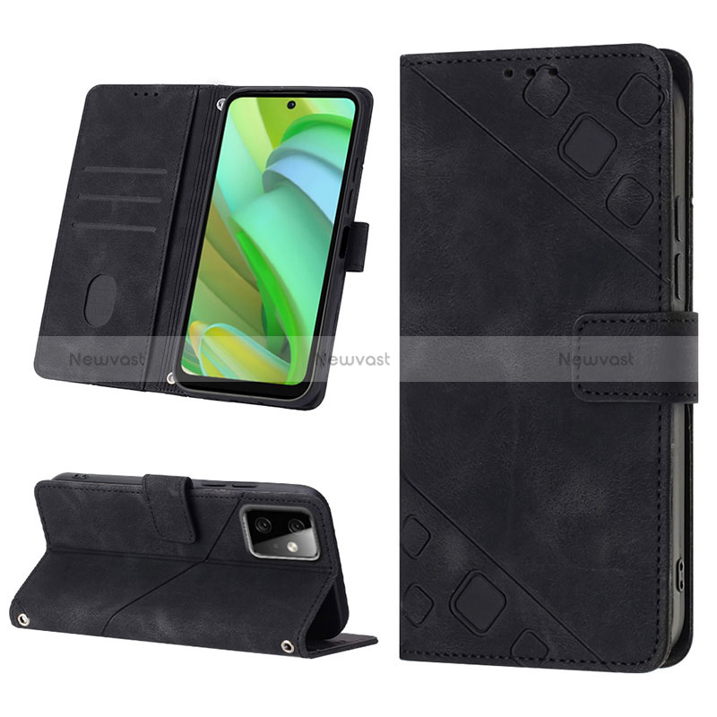 Leather Case Stands Flip Cover Holder Y03B for Motorola Moto G Power 5G (2023)