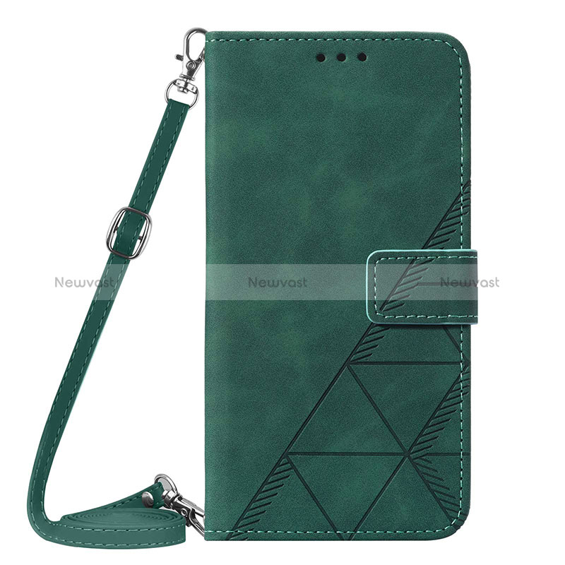 Leather Case Stands Flip Cover Holder Y03B for Samsung Galaxy A02