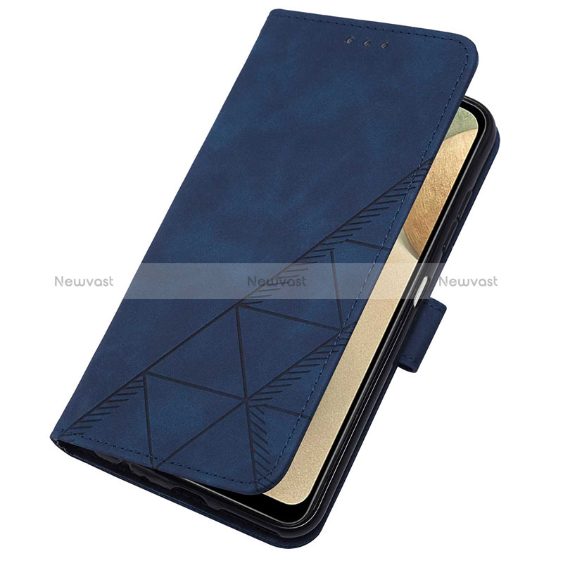 Leather Case Stands Flip Cover Holder Y03B for Samsung Galaxy A12 Nacho