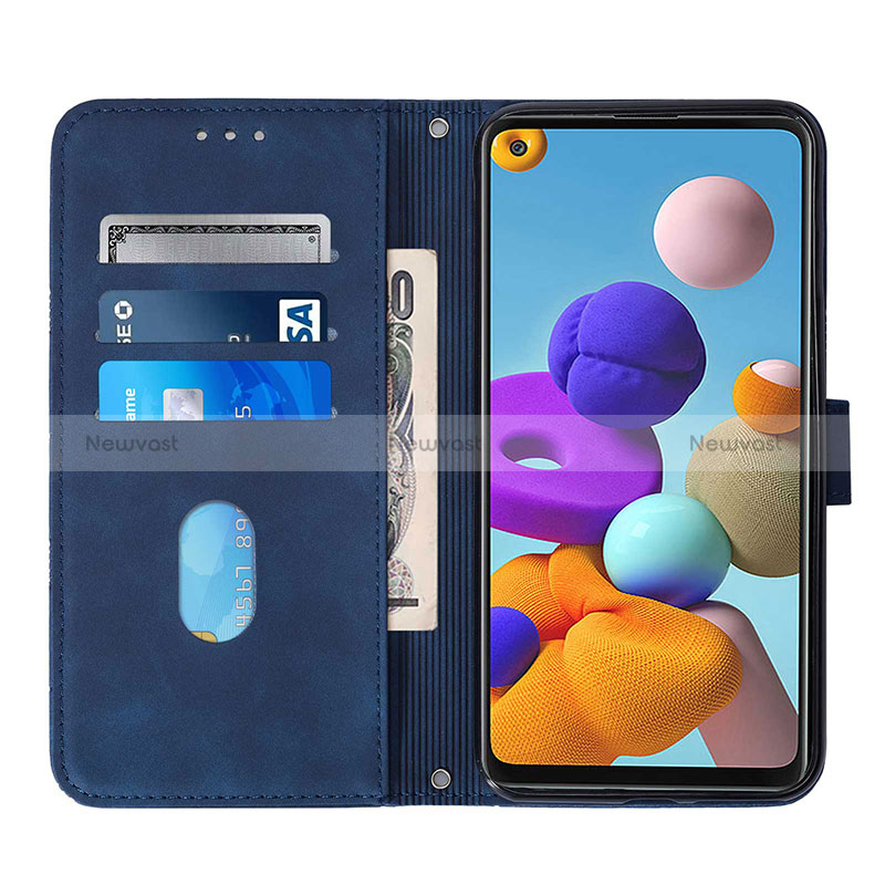 Leather Case Stands Flip Cover Holder Y03B for Samsung Galaxy A21s