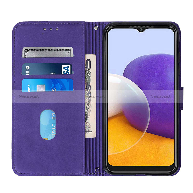 Leather Case Stands Flip Cover Holder Y03B for Samsung Galaxy A22s 5G