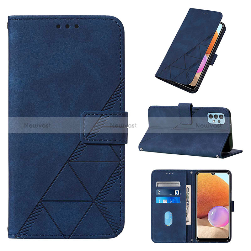 Leather Case Stands Flip Cover Holder Y03B for Samsung Galaxy A32 4G