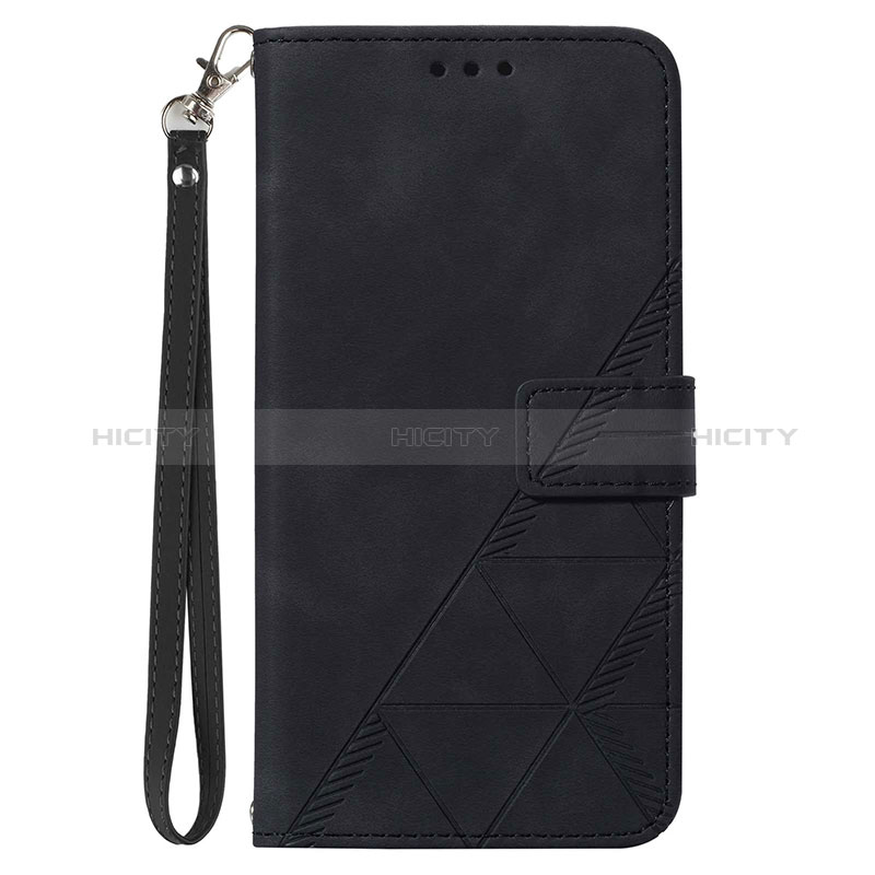 Leather Case Stands Flip Cover Holder Y03B for Samsung Galaxy A72 4G Black