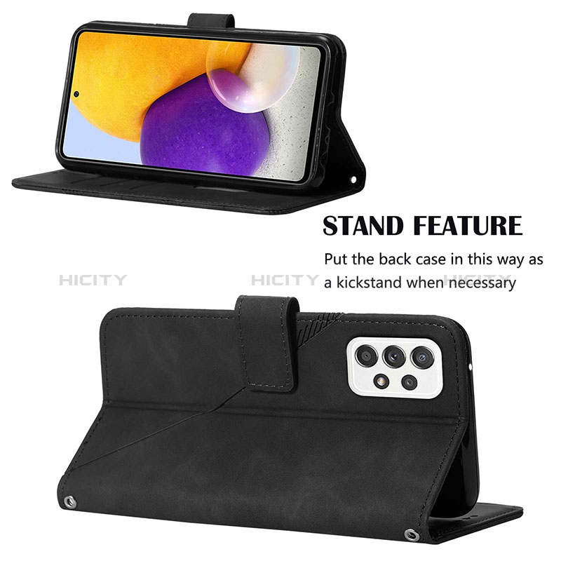 Leather Case Stands Flip Cover Holder Y03B for Samsung Galaxy A72 5G