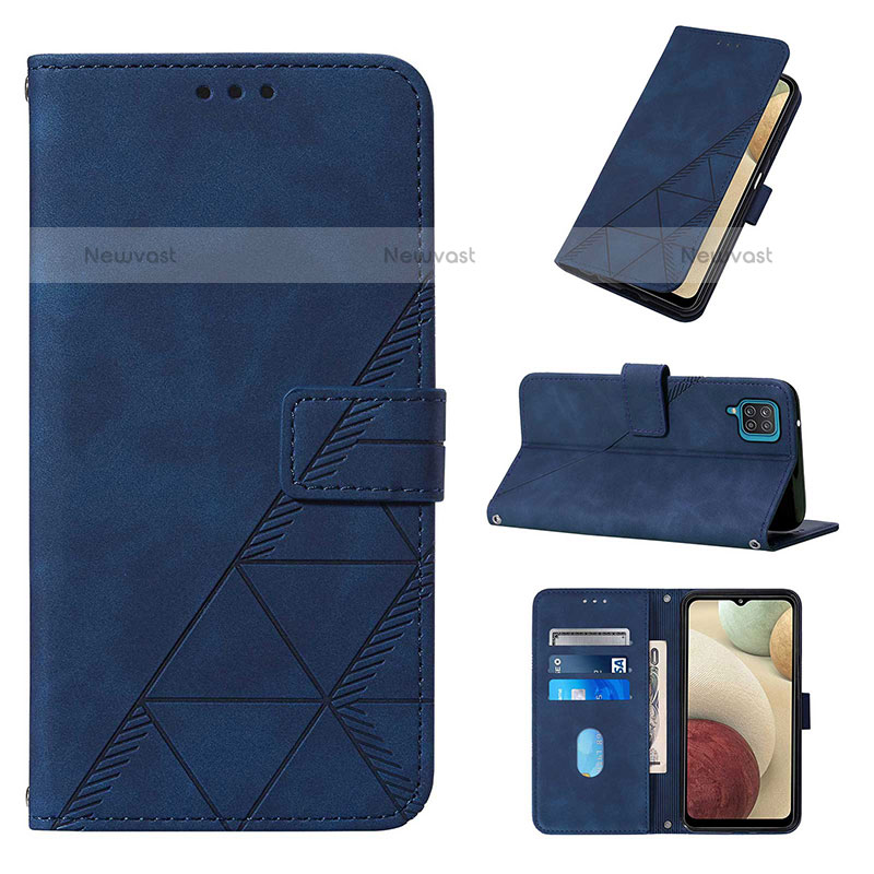 Leather Case Stands Flip Cover Holder Y03B for Samsung Galaxy F12