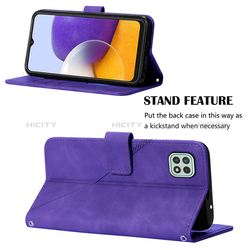 Leather Case Stands Flip Cover Holder Y03B for Samsung Galaxy F42 5G