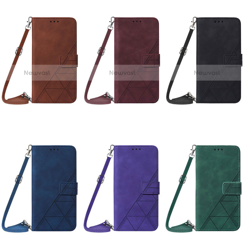 Leather Case Stands Flip Cover Holder Y03B for Samsung Galaxy M02