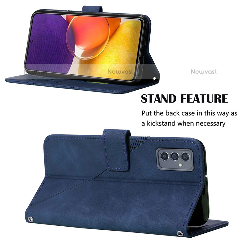 Leather Case Stands Flip Cover Holder Y03B for Samsung Galaxy Quantum2 5G