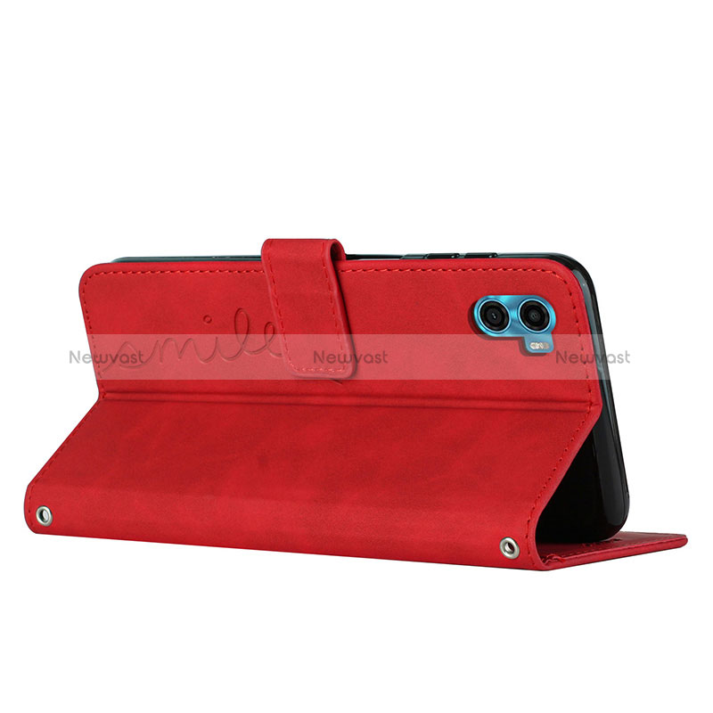 Leather Case Stands Flip Cover Holder Y03X for Motorola Moto E22S