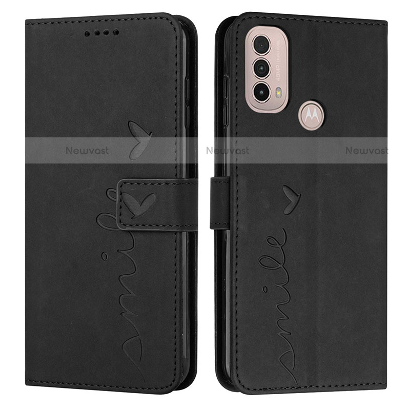 Leather Case Stands Flip Cover Holder Y03X for Motorola Moto E30