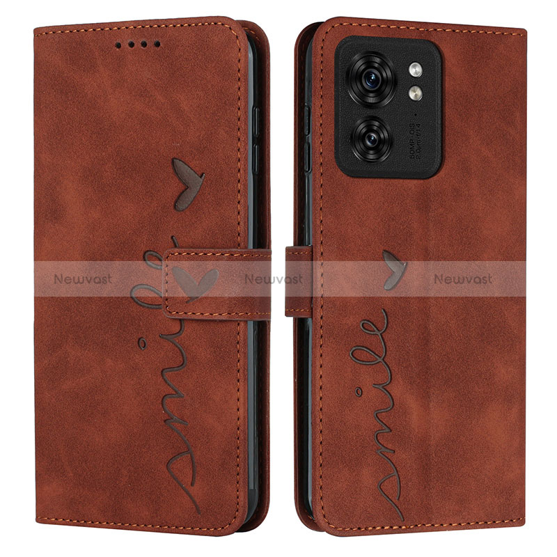 Leather Case Stands Flip Cover Holder Y03X for Motorola Moto Edge (2023) 5G