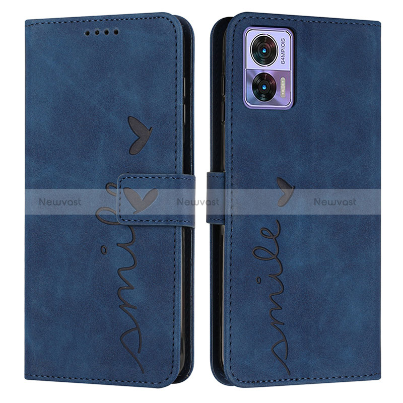 Leather Case Stands Flip Cover Holder Y03X for Motorola Moto Edge 30 Lite 5G