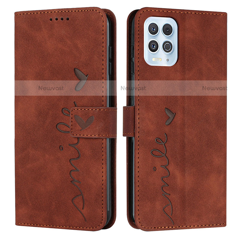 Leather Case Stands Flip Cover Holder Y03X for Motorola Moto Edge S 5G