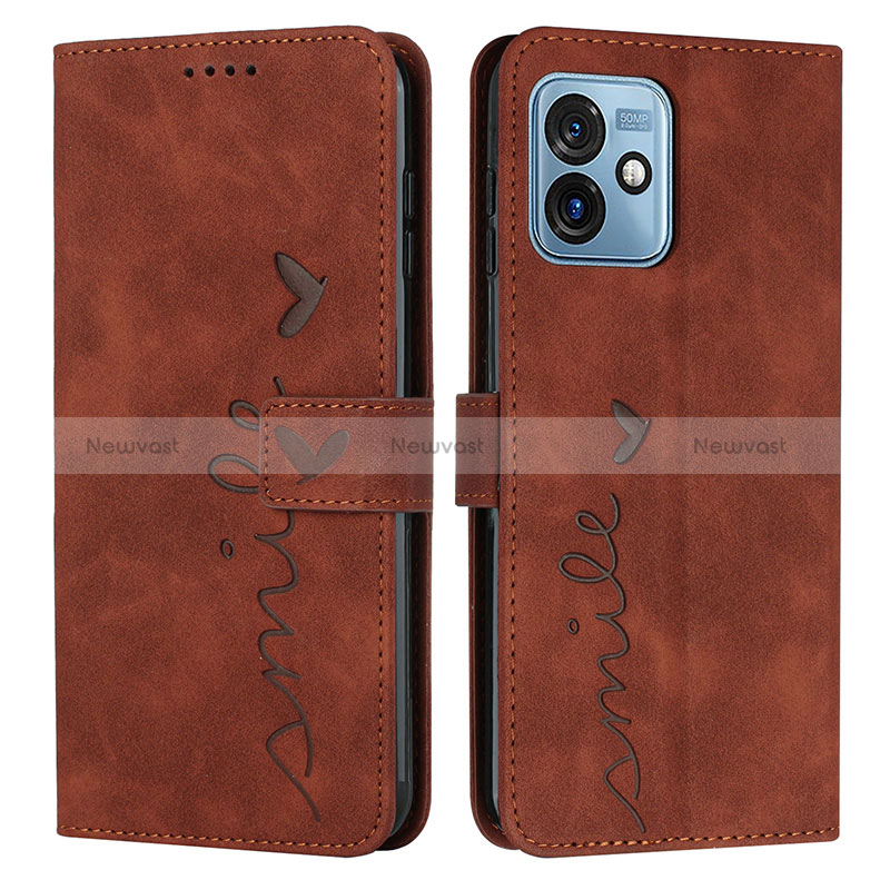 Leather Case Stands Flip Cover Holder Y03X for Motorola Moto G 5G (2023)