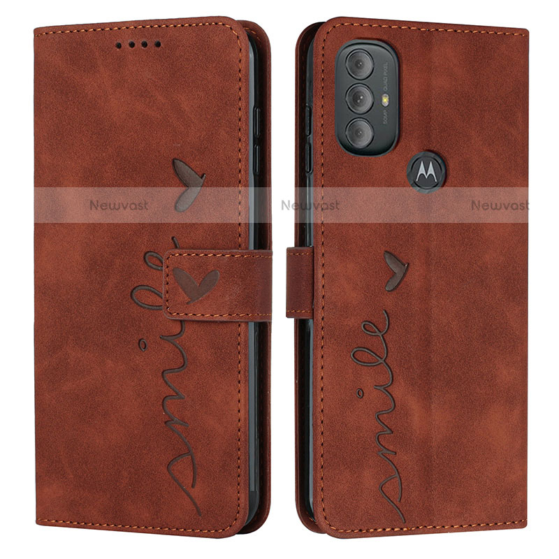 Leather Case Stands Flip Cover Holder Y03X for Motorola Moto G Play (2023)