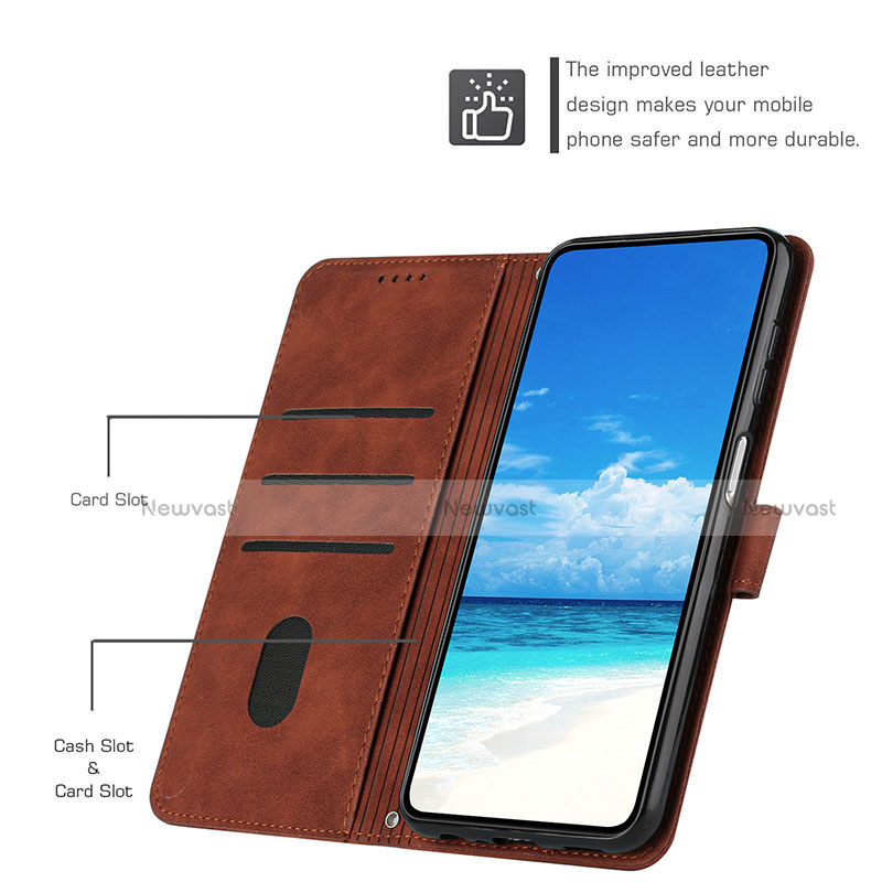 Leather Case Stands Flip Cover Holder Y03X for Motorola Moto G Pure