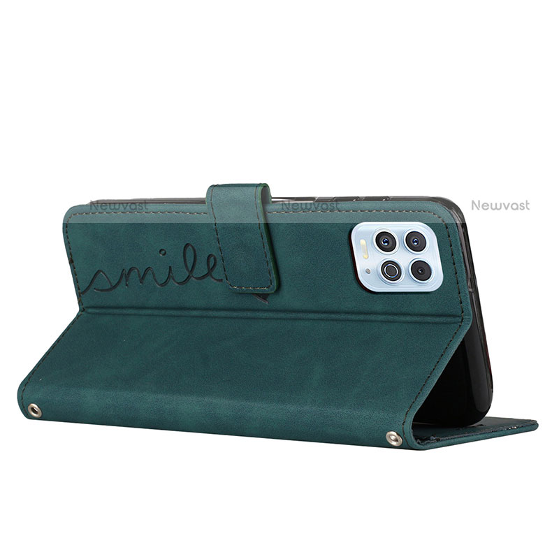 Leather Case Stands Flip Cover Holder Y03X for Motorola Moto G100 5G