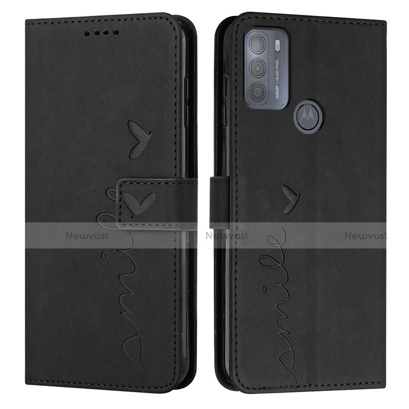 Leather Case Stands Flip Cover Holder Y03X for Motorola Moto G50