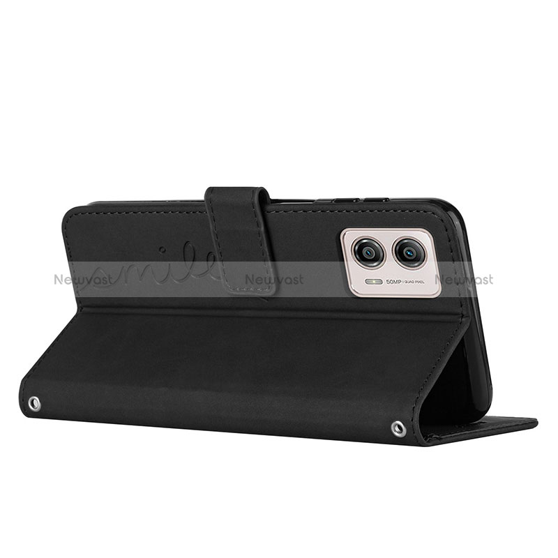 Leather Case Stands Flip Cover Holder Y03X for Motorola Moto G53 5G