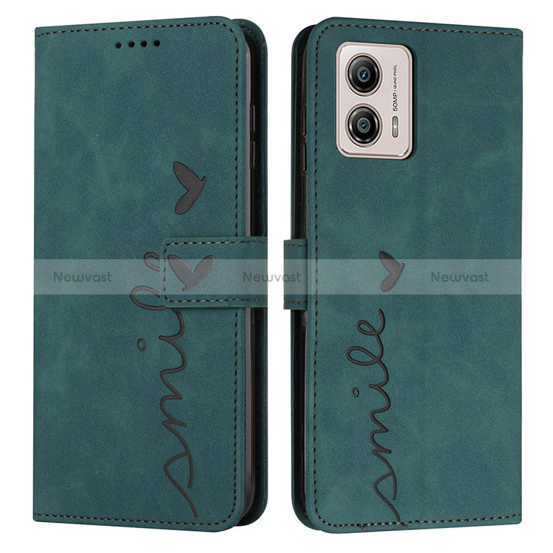 Leather Case Stands Flip Cover Holder Y03X for Motorola Moto G73 5G