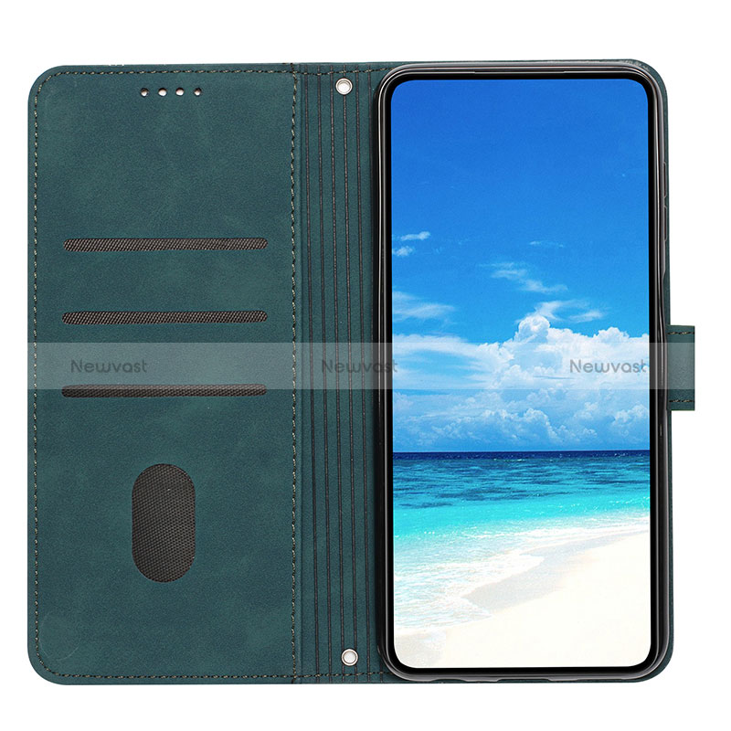 Leather Case Stands Flip Cover Holder Y03X for Oppo A16