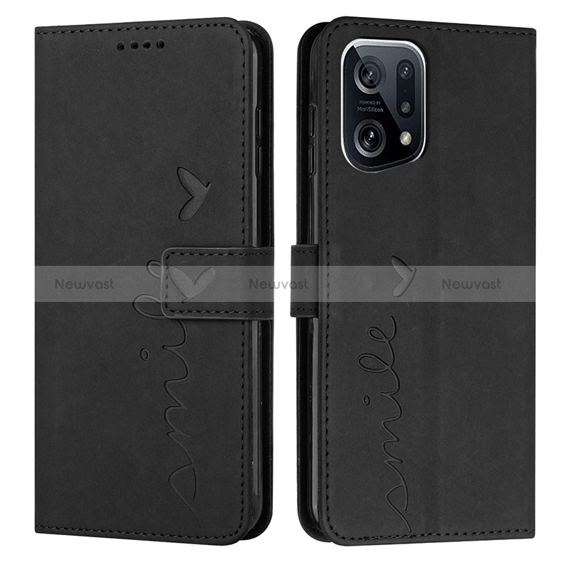 Leather Case Stands Flip Cover Holder Y03X for Oppo Find X5 5G