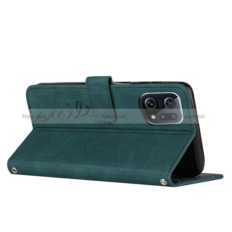 Leather Case Stands Flip Cover Holder Y03X for Oppo Find X5 5G