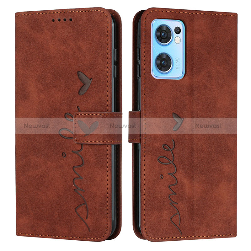 Leather Case Stands Flip Cover Holder Y03X for Oppo Find X5 Lite 5G