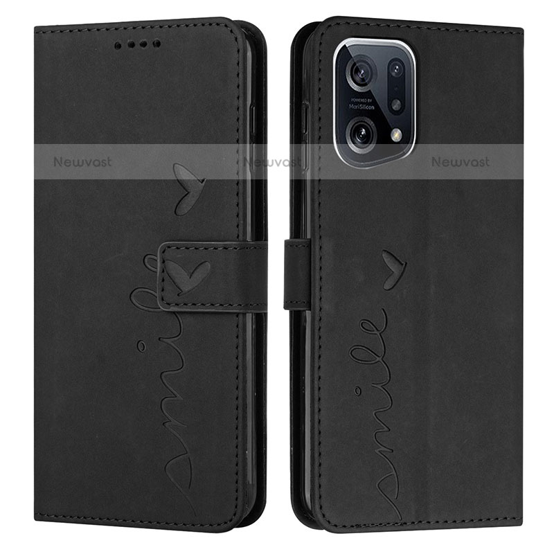 Leather Case Stands Flip Cover Holder Y03X for Oppo Find X5 Pro 5G