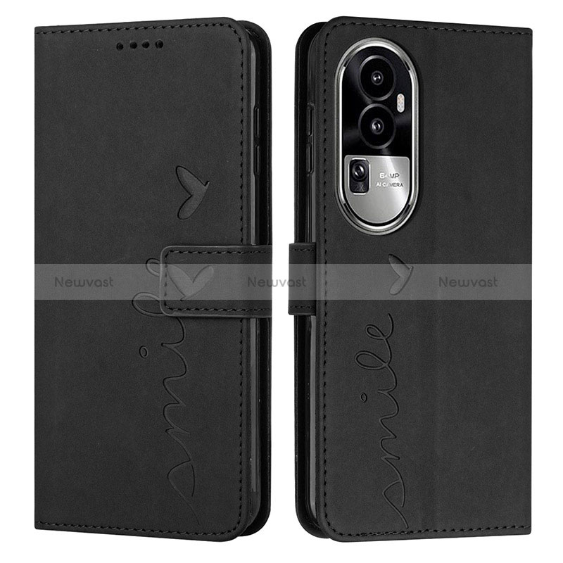 Leather Case Stands Flip Cover Holder Y03X for Oppo Reno10 Pro+ Plus 5G