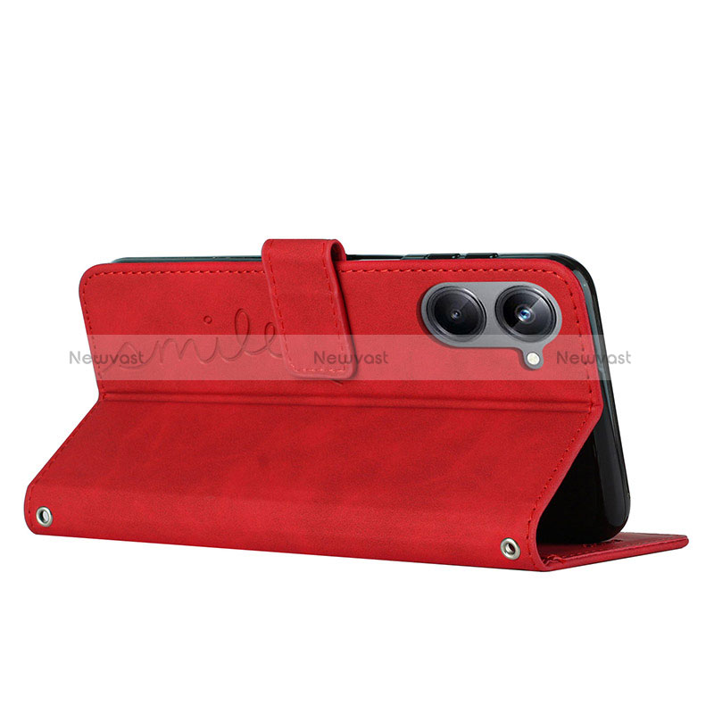 Leather Case Stands Flip Cover Holder Y03X for Realme 10 Pro 5G