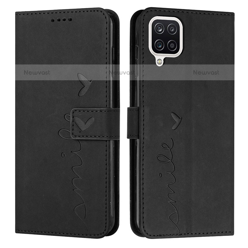 Leather Case Stands Flip Cover Holder Y03X for Samsung Galaxy A12