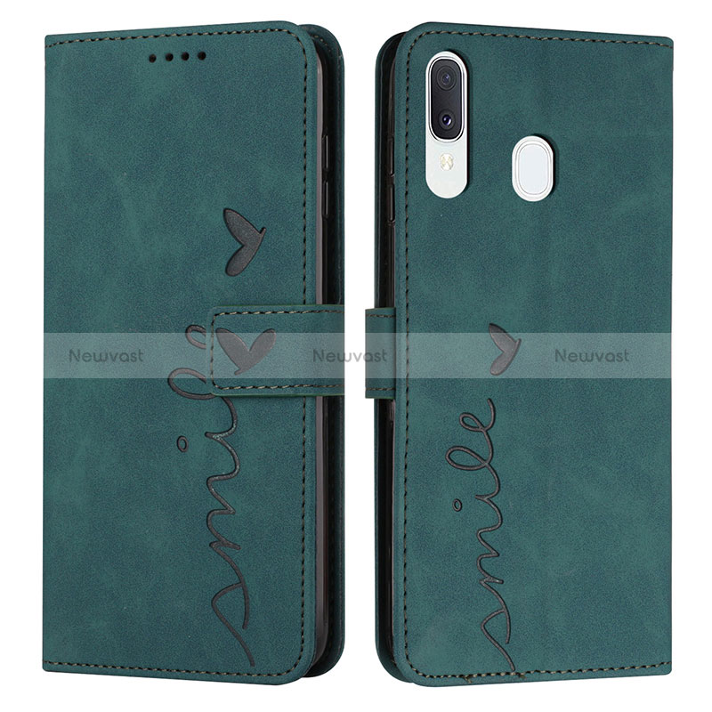 Leather Case Stands Flip Cover Holder Y03X for Samsung Galaxy A30