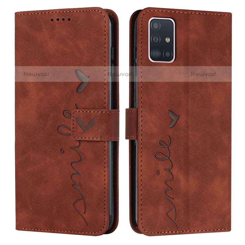 Leather Case Stands Flip Cover Holder Y03X for Samsung Galaxy A71 4G A715