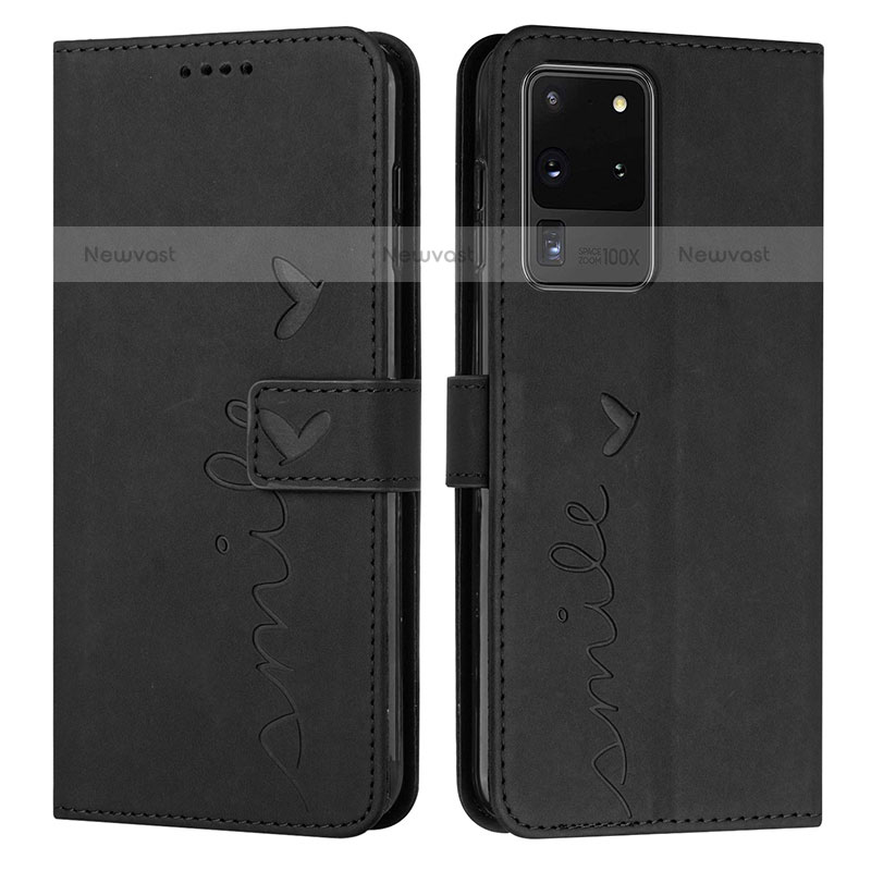 Leather Case Stands Flip Cover Holder Y03X for Samsung Galaxy S20 Ultra 5G