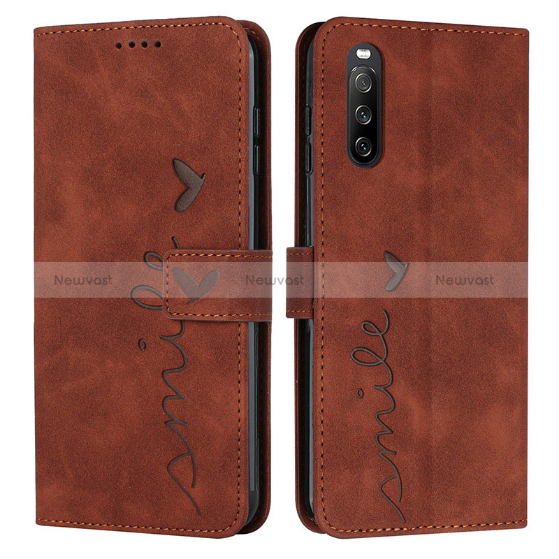 Leather Case Stands Flip Cover Holder Y03X for Sony Xperia 10 IV SO-52C