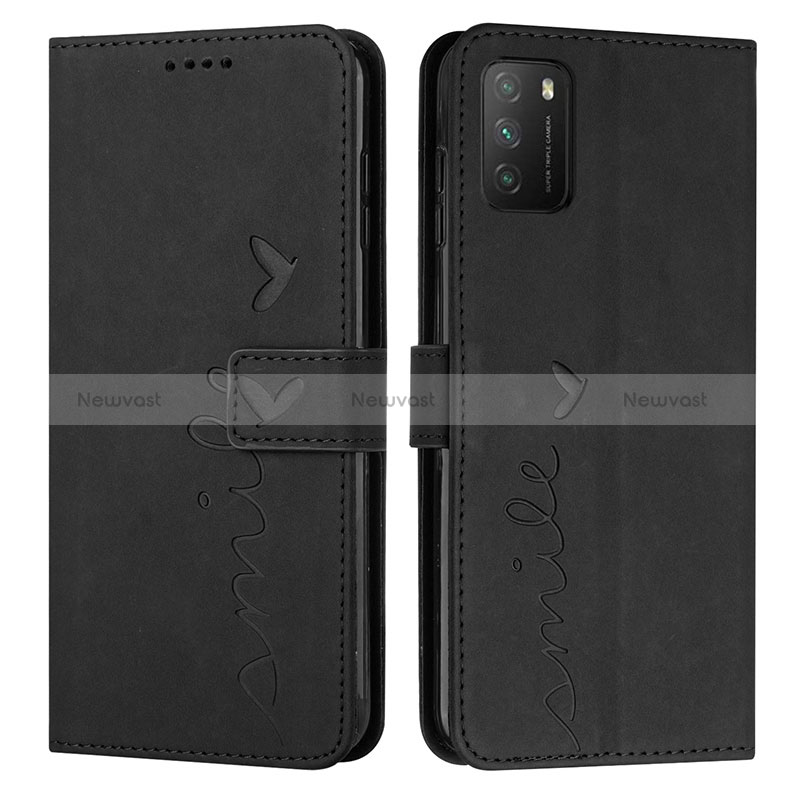 Leather Case Stands Flip Cover Holder Y03X for Xiaomi Poco M3