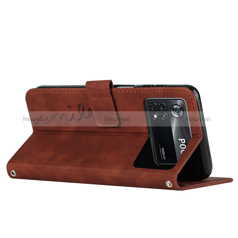 Leather Case Stands Flip Cover Holder Y03X for Xiaomi Poco X4 Pro 5G