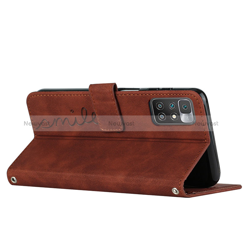 Leather Case Stands Flip Cover Holder Y03X for Xiaomi Redmi 10 (2022)