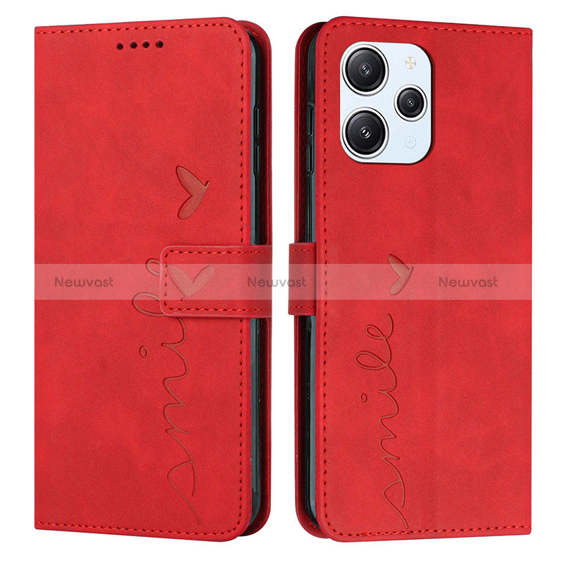 Leather Case Stands Flip Cover Holder Y03X for Xiaomi Redmi 12 4G