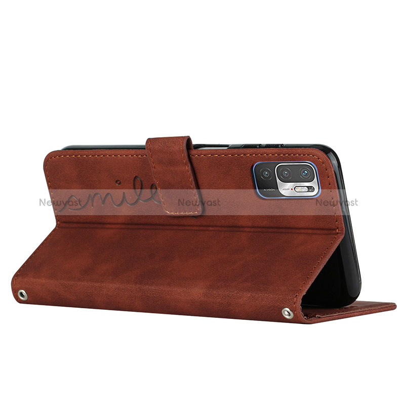 Leather Case Stands Flip Cover Holder Y03X for Xiaomi Redmi Note 10 5G