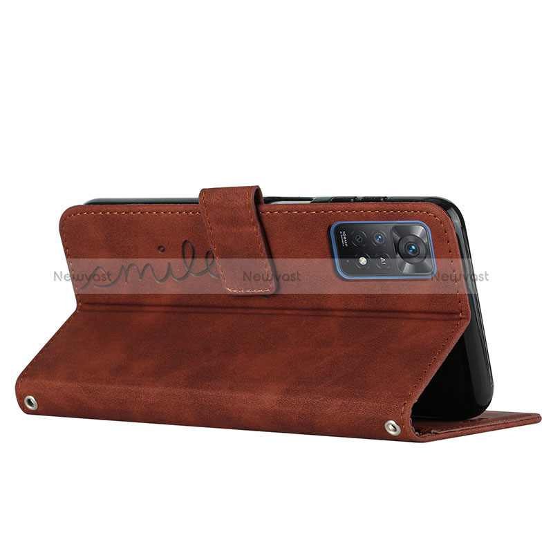 Leather Case Stands Flip Cover Holder Y03X for Xiaomi Redmi Note 11 Pro 4G