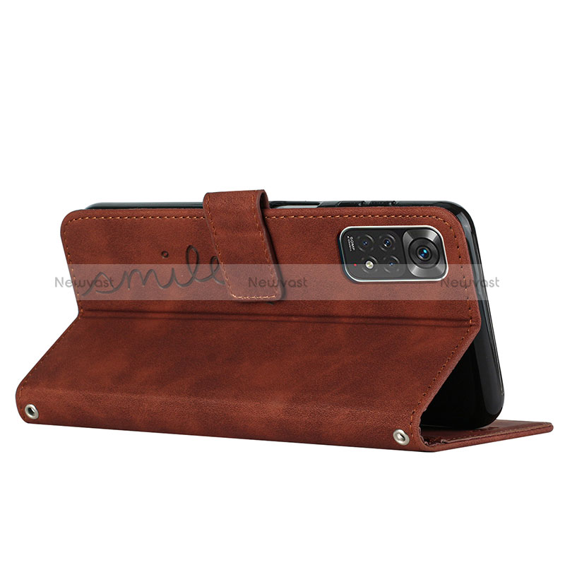 Leather Case Stands Flip Cover Holder Y03X for Xiaomi Redmi Note 11S 4G