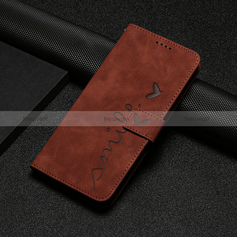 Leather Case Stands Flip Cover Holder Y03X for Xiaomi Redmi Note 12 Pro Speed 5G Brown