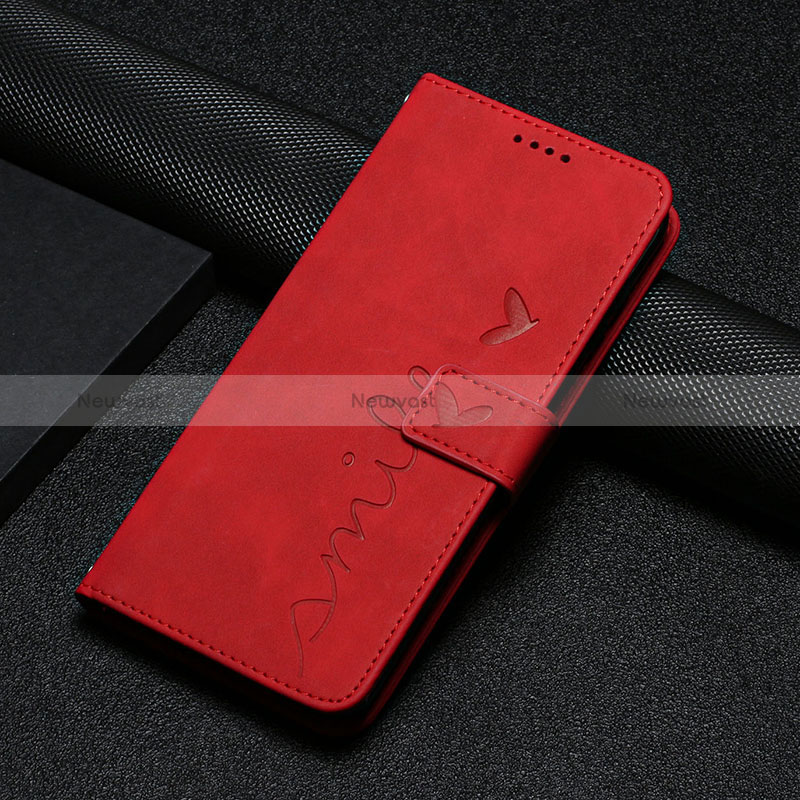 Leather Case Stands Flip Cover Holder Y03X for Xiaomi Redmi Note 12 Pro Speed 5G Red