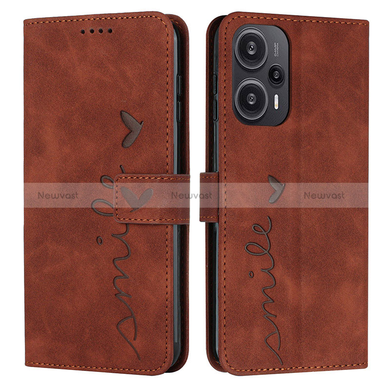 Leather Case Stands Flip Cover Holder Y03X for Xiaomi Redmi Note 12 Turbo 5G