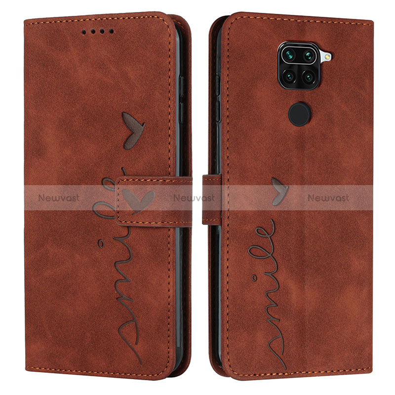 Leather Case Stands Flip Cover Holder Y03X for Xiaomi Redmi Note 9