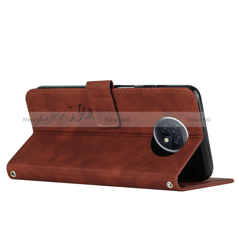 Leather Case Stands Flip Cover Holder Y03X for Xiaomi Redmi Note 9 5G