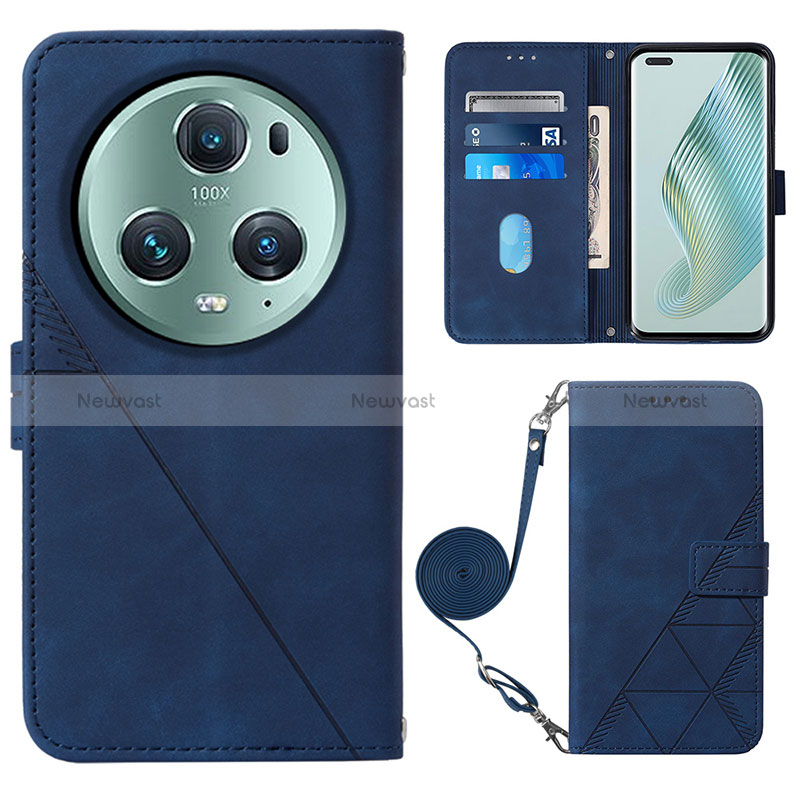 Leather Case Stands Flip Cover Holder Y04B for Huawei Honor Magic5 Pro 5G