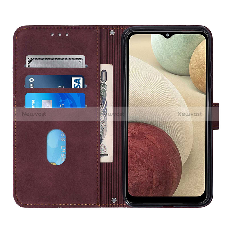 Leather Case Stands Flip Cover Holder Y04B for Samsung Galaxy A12 5G